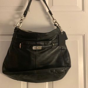 Black Leather Coach Handbag